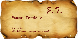 Pamer Teréz névjegykártya